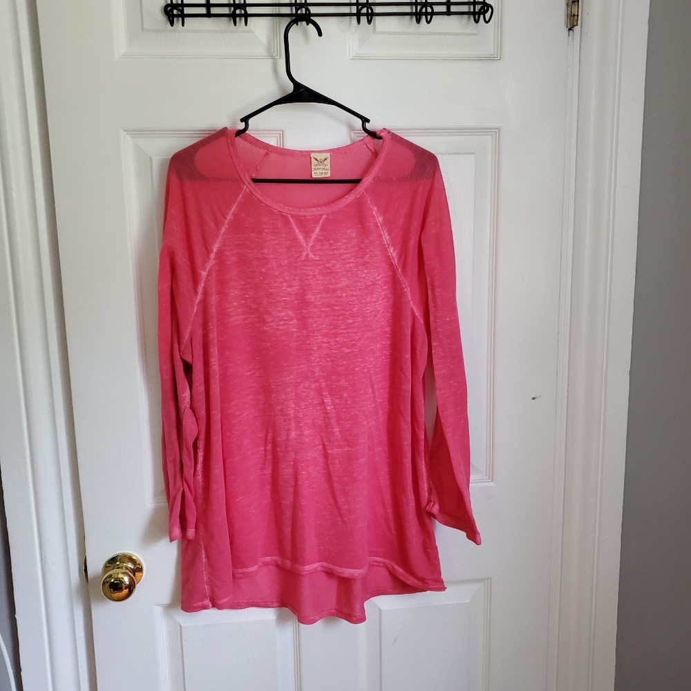Distressed Pink Active shirt